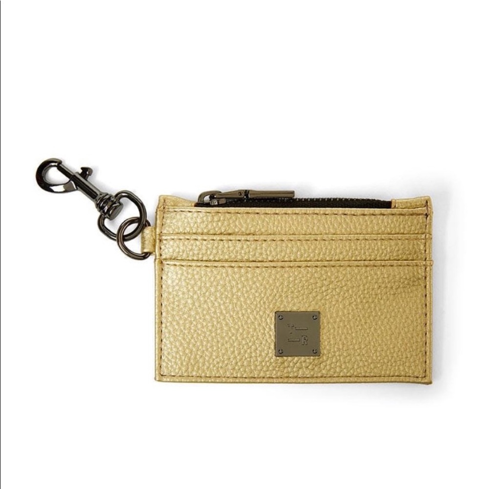 Think Royln Everyday Card Case Wallet Vegan Leather Gold